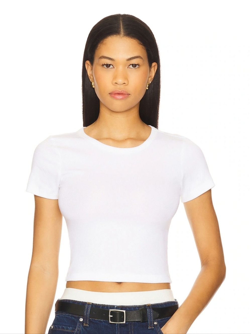 GRLFRND Baby Tee in White